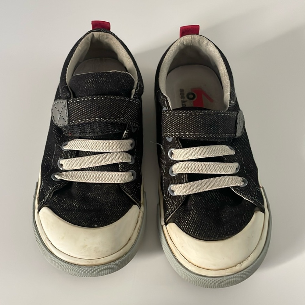 See Kai Run Black and White Kids Sneakers